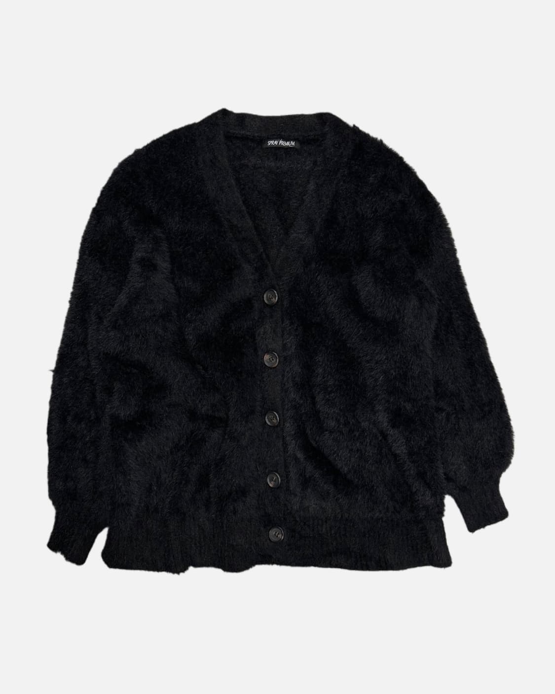 black fur knit cardigan 상품이미지1