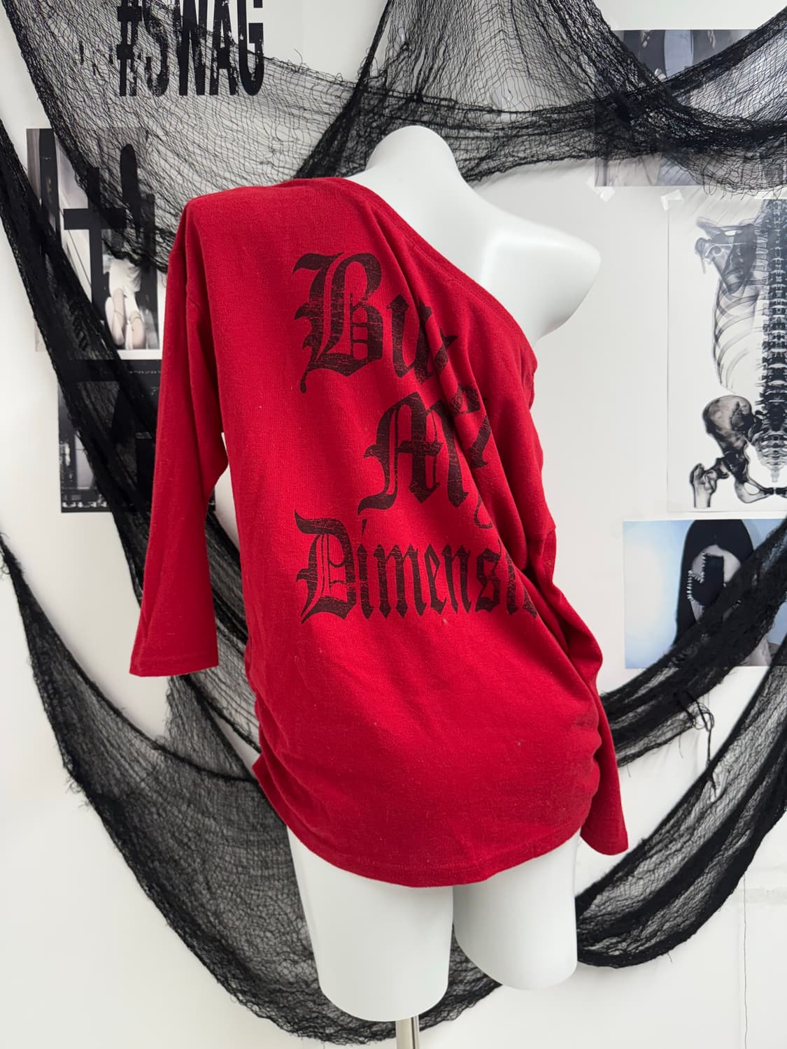 Punk mood printing red longsleeve 상품이미지3