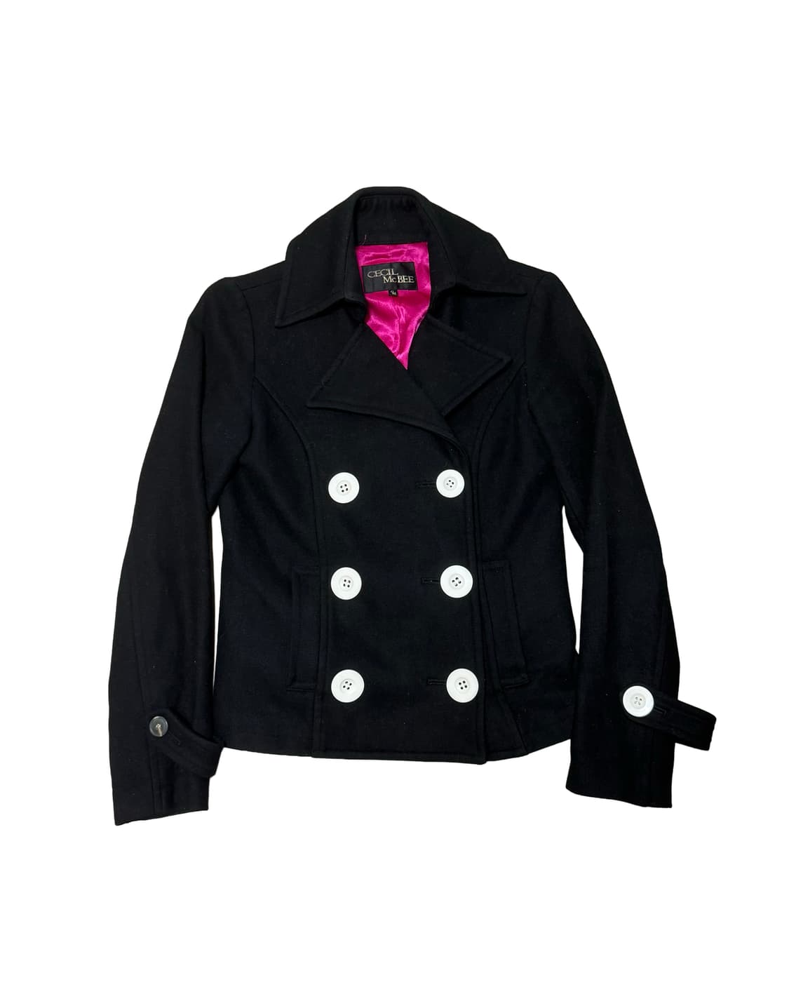 Vtg 세실맥비 화이트 더블버튼 코트 상품이미지4