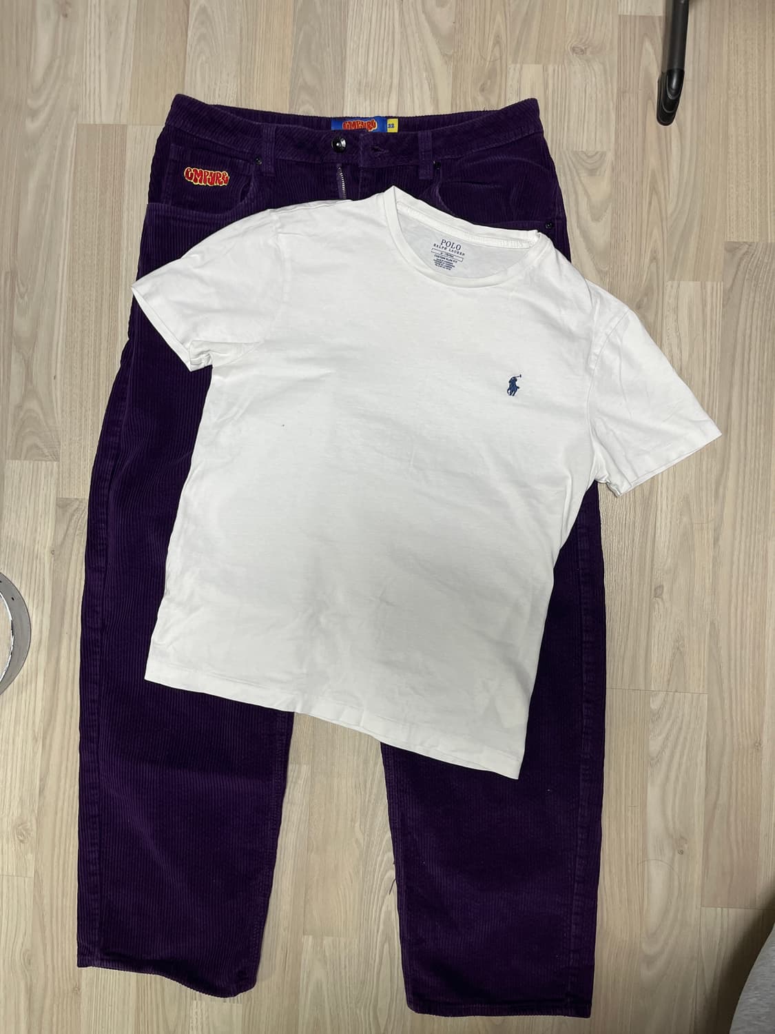 POLO 랄프로렌 흰색 티셔츠 + 엠파이어코듀로이 베기팬츠 상품이미지2