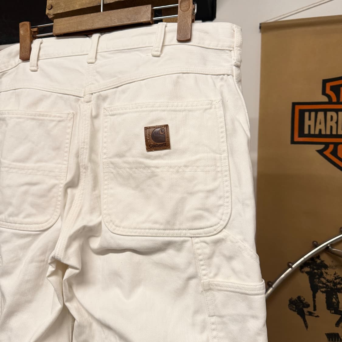 00s 칼하트 오리지널 덕 캔버스 카펜터 워크팬츠 화이트 N863   상품이미지3