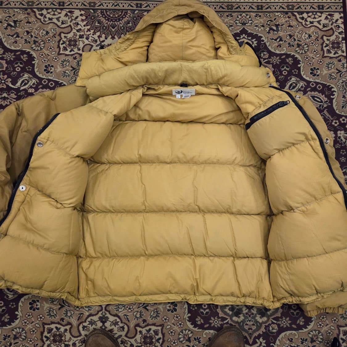 크레센트 다운웍스 패딩 다운스웨터 머스타드 L 상품이미지2