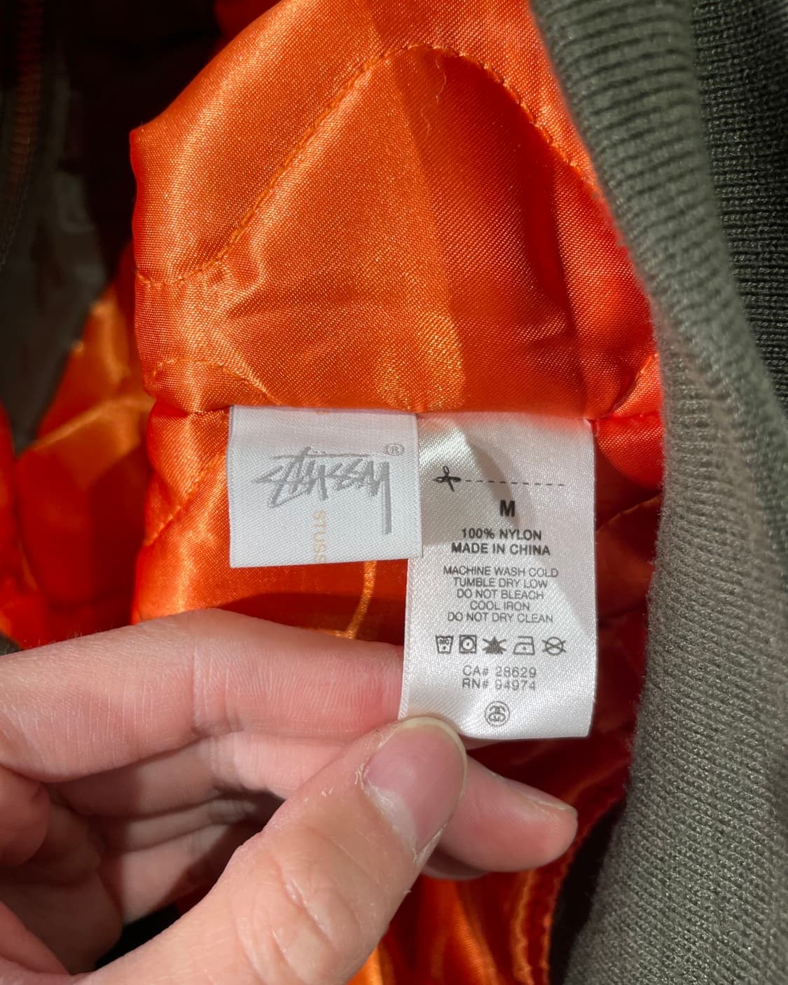 스투시 올리브 ma-1 나일론 봄버 자켓 상품이미지8