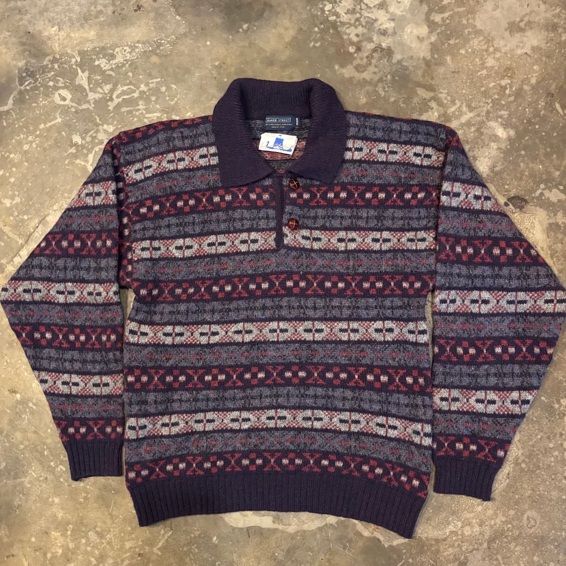 90년대 빈티지 베이커 스트리트 울 스웨터 상품이미지1