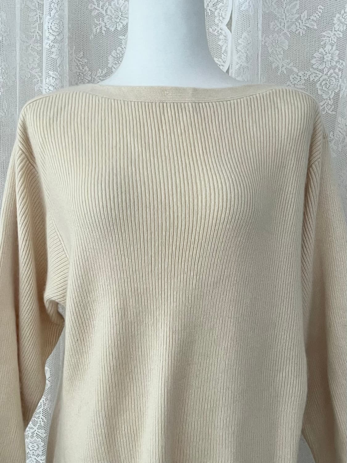 L) 유니클로 르메르 캐시미어 블렌드 니트 크림  상품이미지3