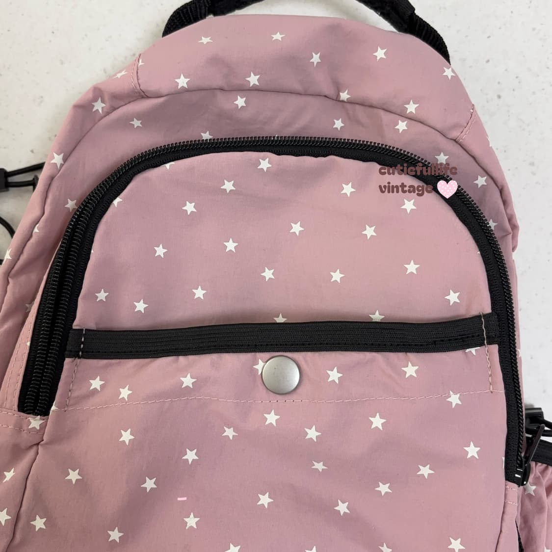 뮤트핑크 별무늬 백팩 상품이미지5