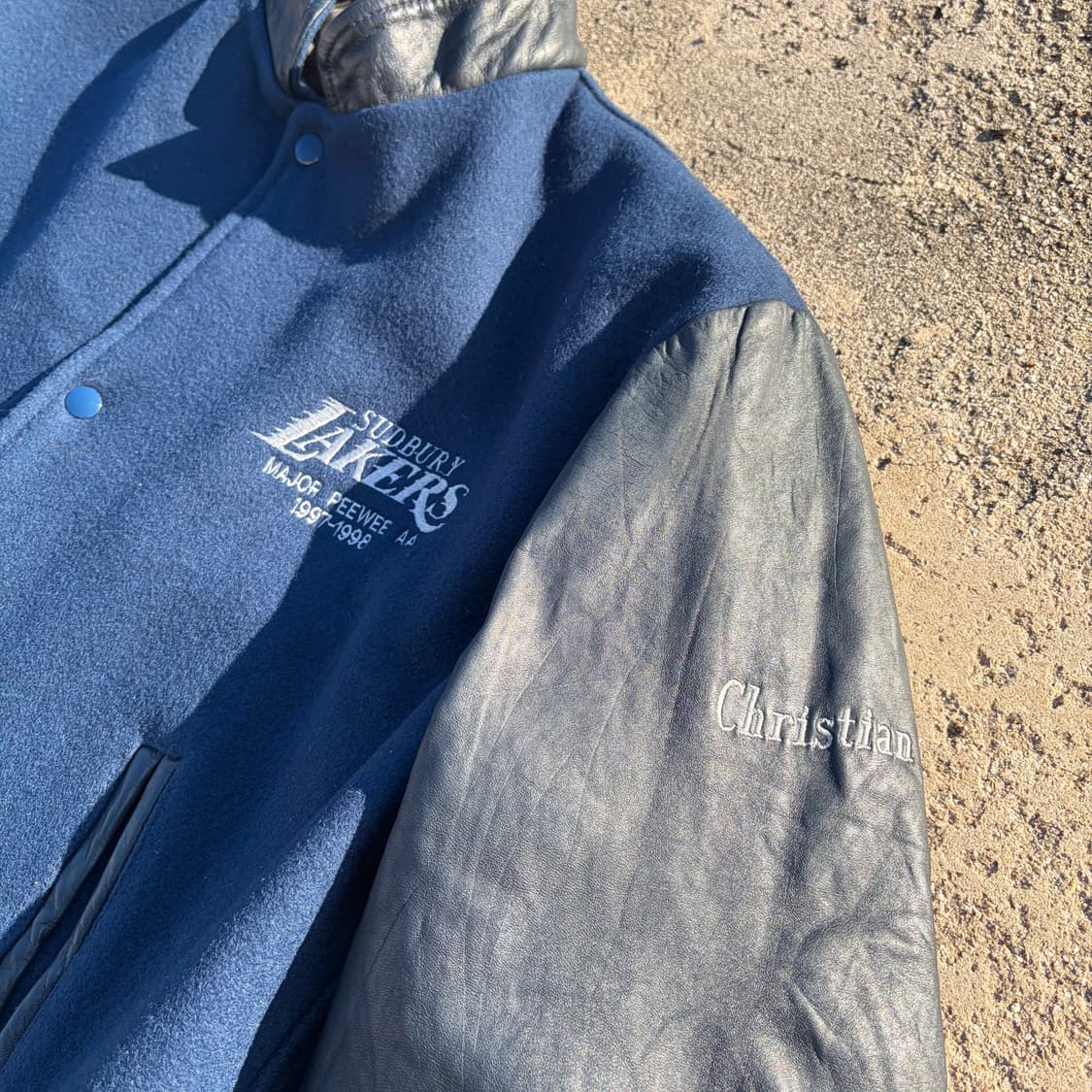 90s CANADA Lakers 빈티지 울 바시티 자켓 L 상품이미지4