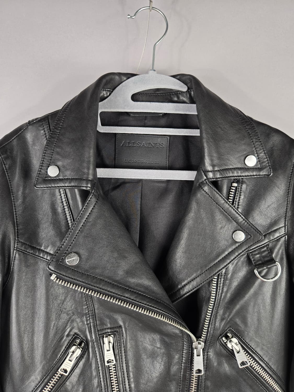 [무료배송]올세인츠 UK10 여성 발펀 양가죽 라이더 가죽 자켓 US6 상품이미지2