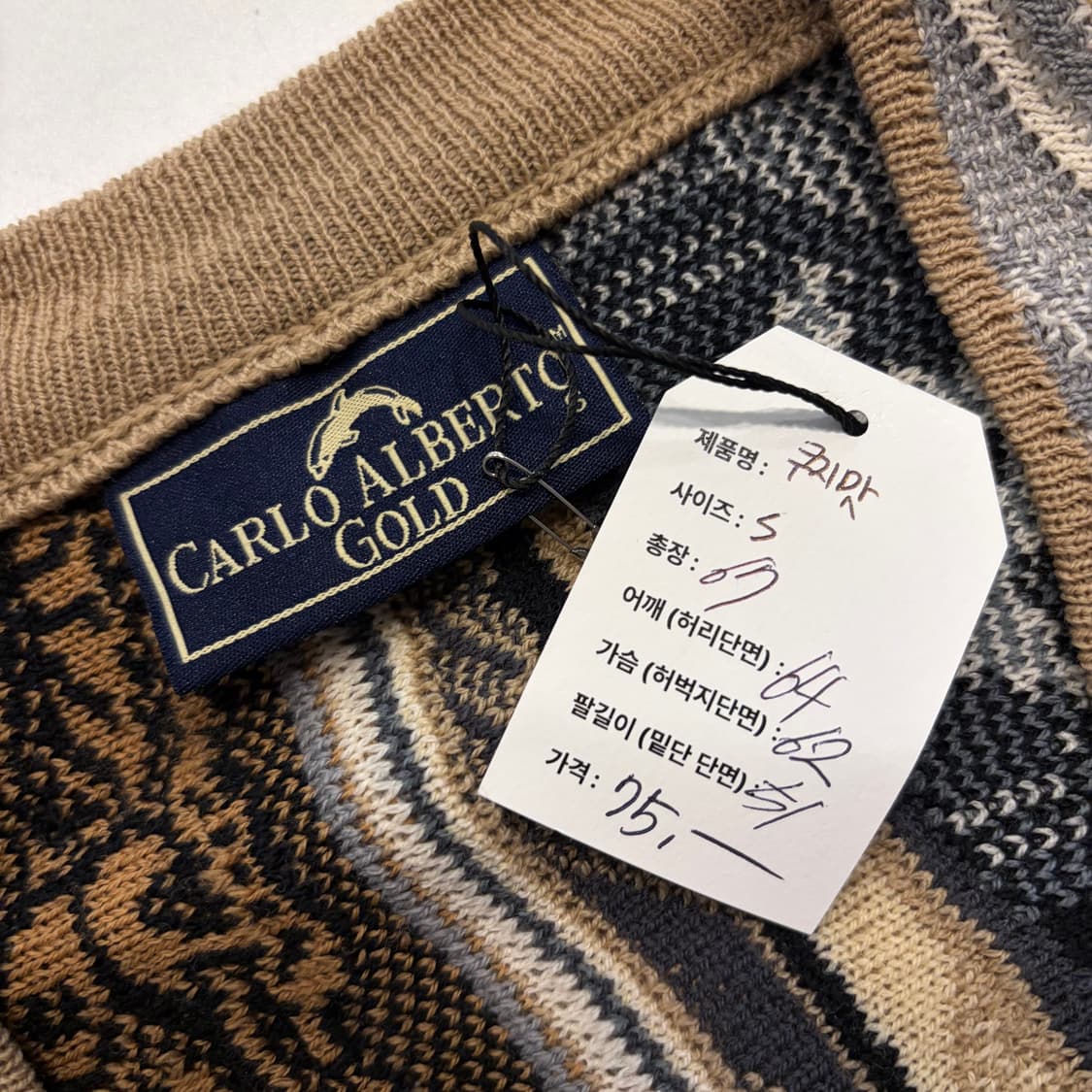 [S] CARLO ALBERTO 쿠지맛 골드 패턴 가디건 D871 상품이미지4