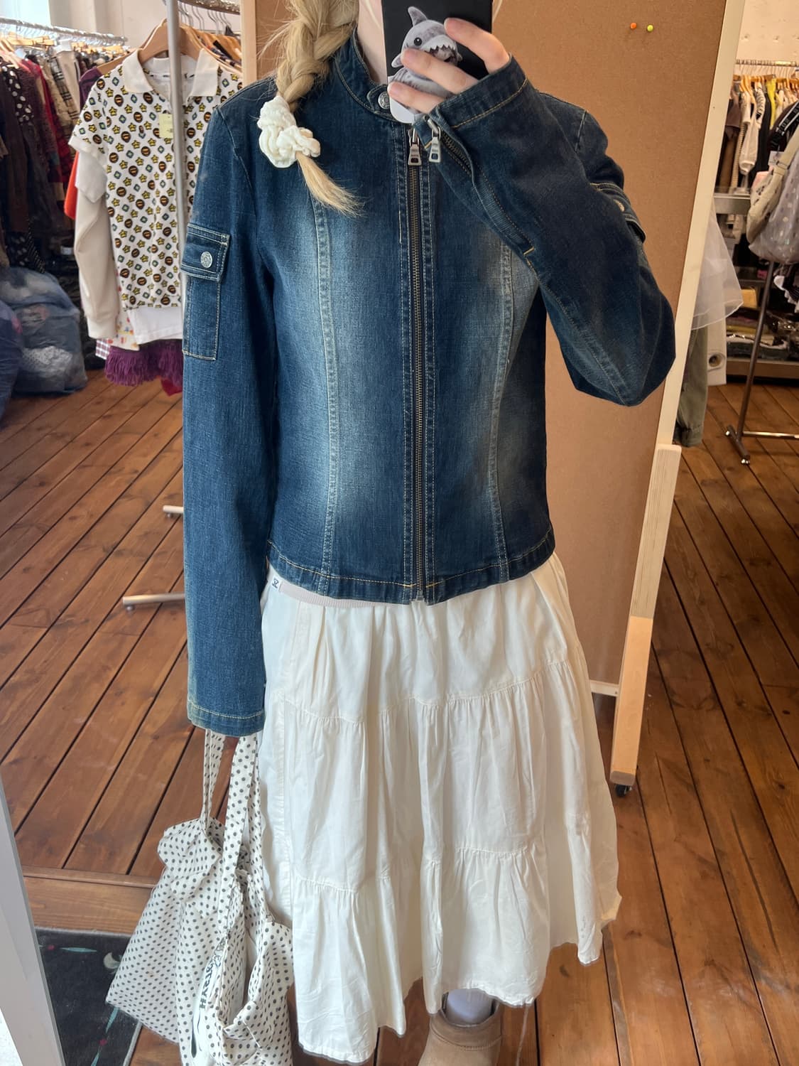 게스 블루 데님 자켓 상품이미지1