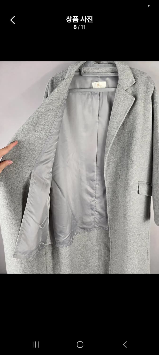 JJjigott 핸드메이드 그레이 코트 상품이미지4