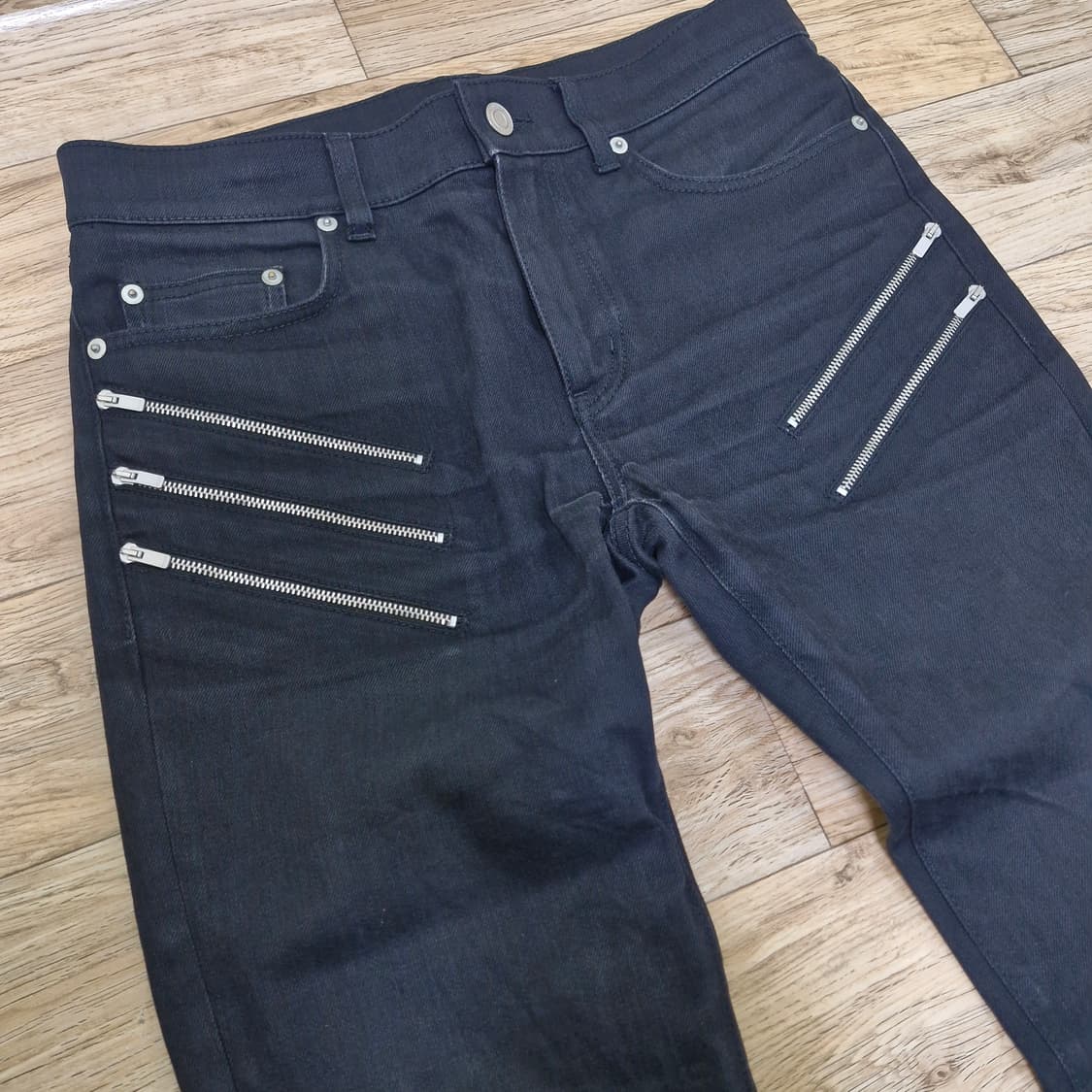 [30] SLP 생로랑 FW15 5 Zip D02 블랙 데님 팬츠 상품이미지4