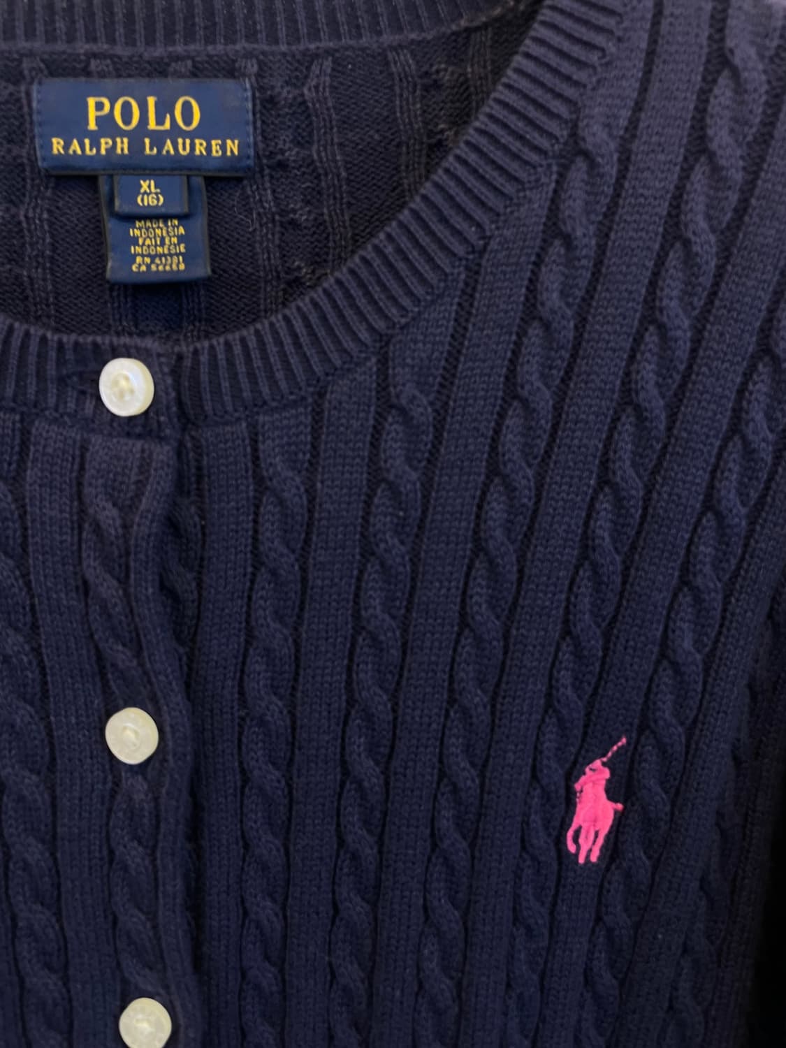 폴로 걸즈 가디건 XL(16) 폴로랄프로렌 니트가디건:) 상품이미지2