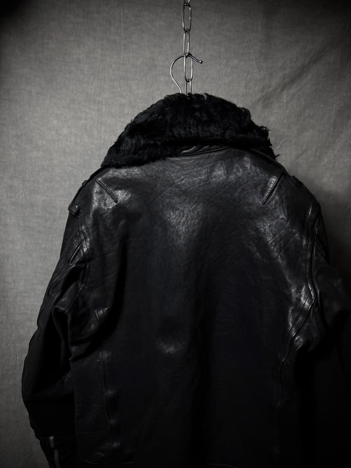 이사무 카타야마 백래쉬 퍼 레더 자켓 상품이미지6