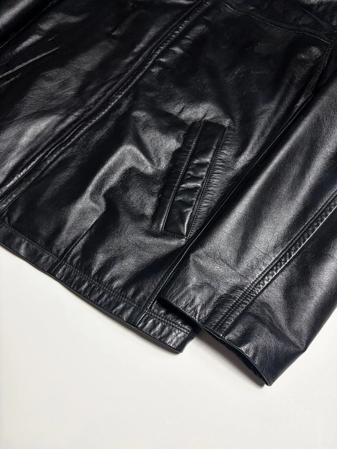 S.K. Leather 절개 디테일 소가죽 자켓 R1895 상품이미지3
