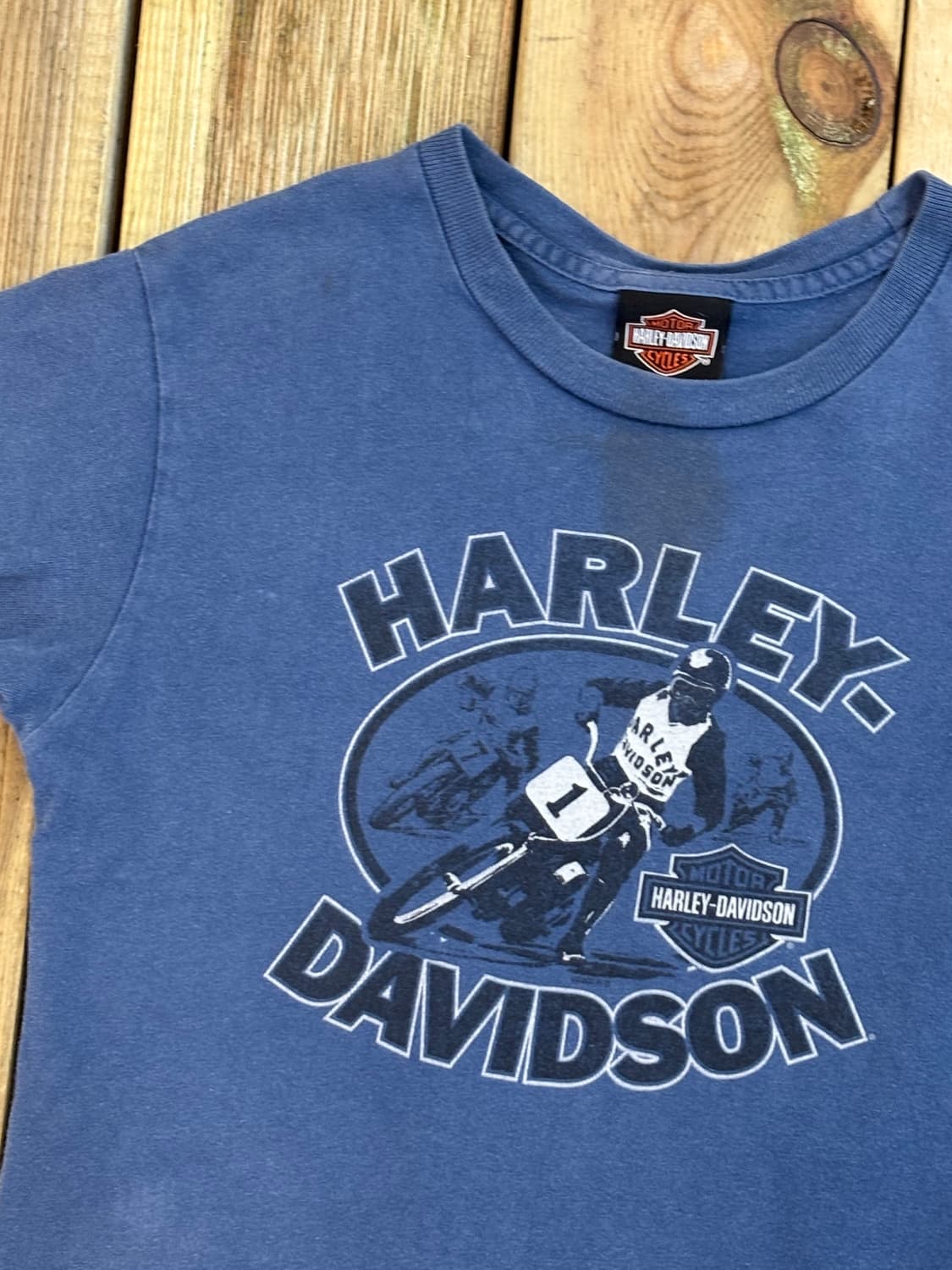 Harley-Davidson 레이싱 프린트 빈티지 티셔츠 상품이미지6