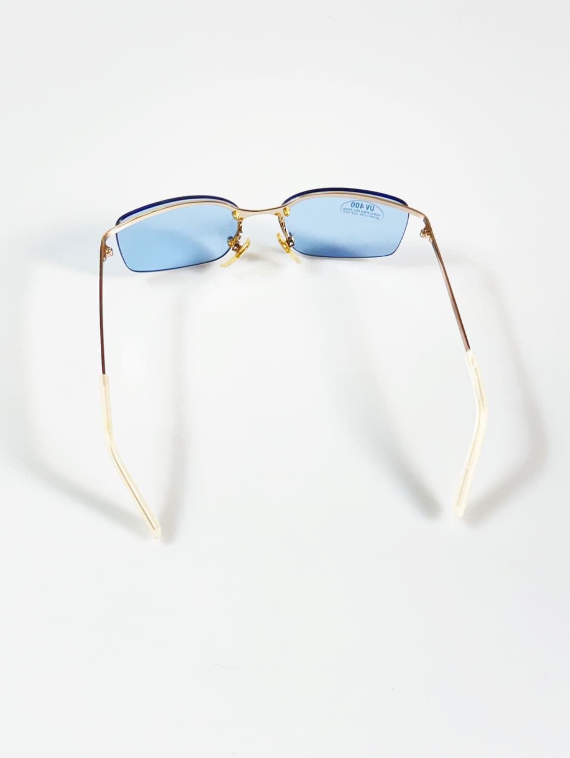 I.COM 무테 스퀘어 블루 틴트 빈티지 선글라스 상품이미지5