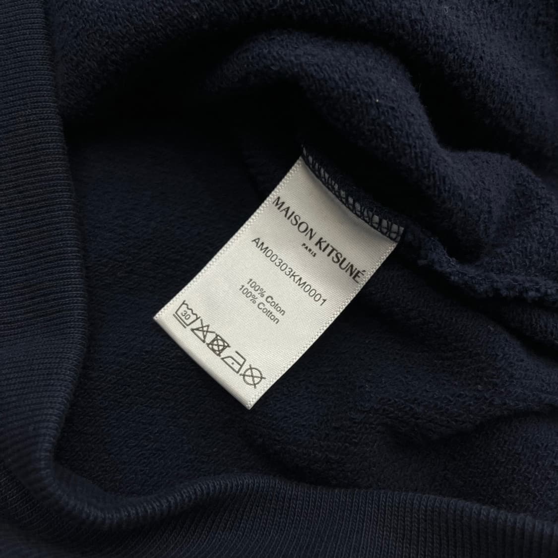 메종키츠네 네이비 로고 맨투맨 XXL 상품이미지4