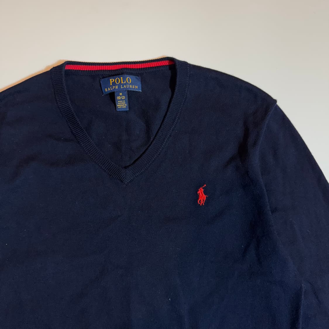 폴로 랄프로렌 네이비 브이넥 니트 상품이미지2