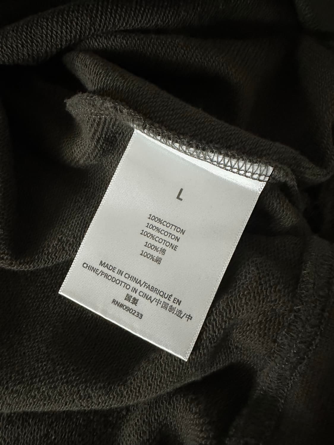 피어오브갓 에센셜 카라 맨투맨 스웻셔츠 카키색 L 상품이미지3