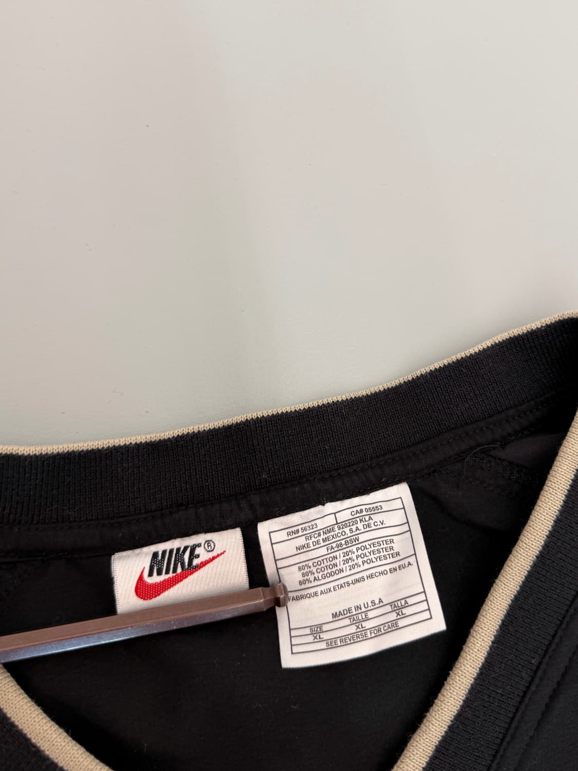 나이키 90's 오버핏 usa 투웨이 블랙 폴리쉘 웜업 자켓 상품이미지5