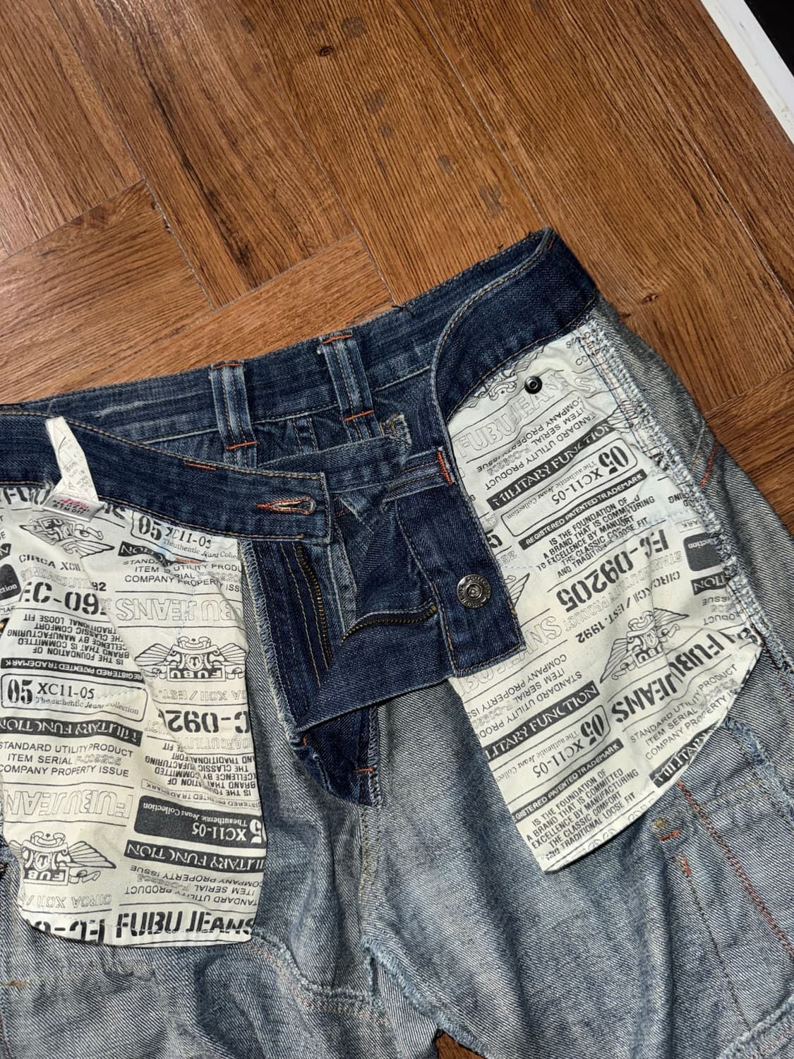 후부 데님 카고팬츠  상품이미지3