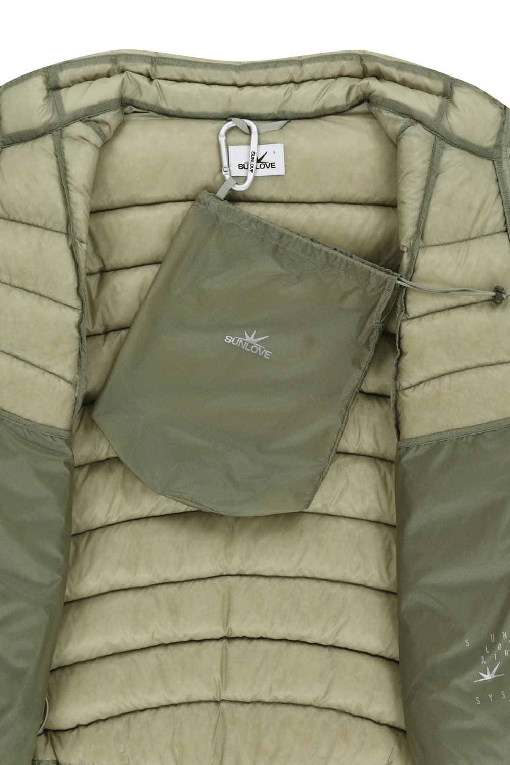 썬러브 경량패딩 카키 S사이즈 플라이 라이트 다운 자켓 상품이미지3