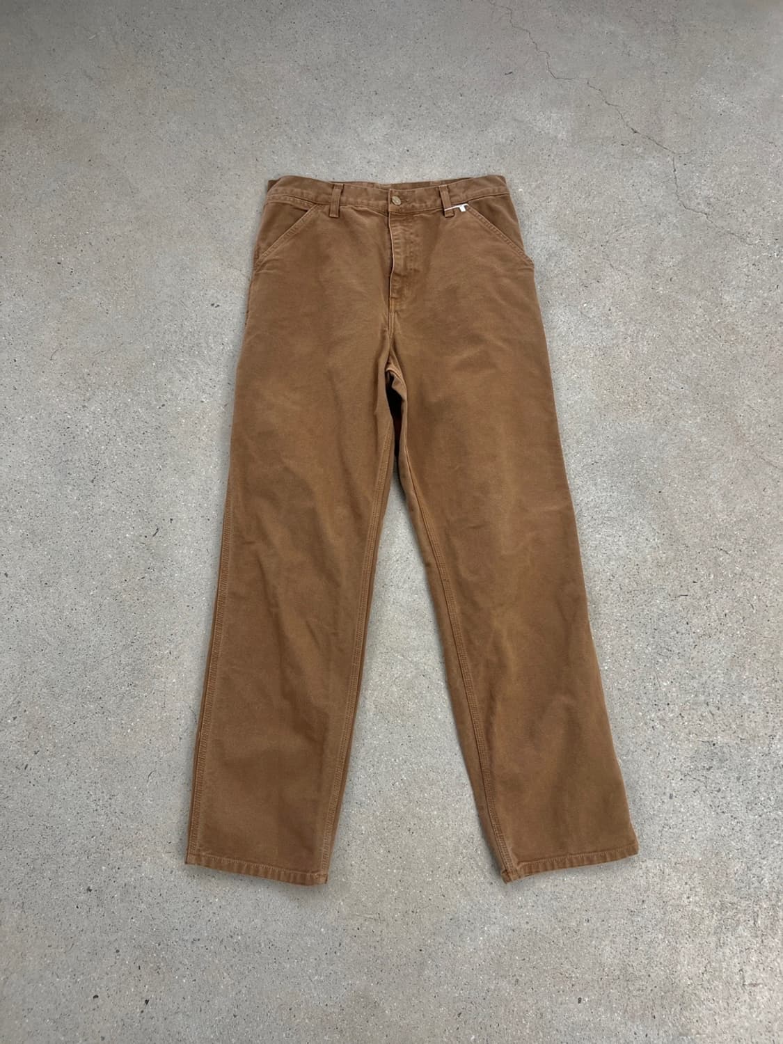 칼하트 WIP 브라운 싱글니 팬츠 상품이미지4