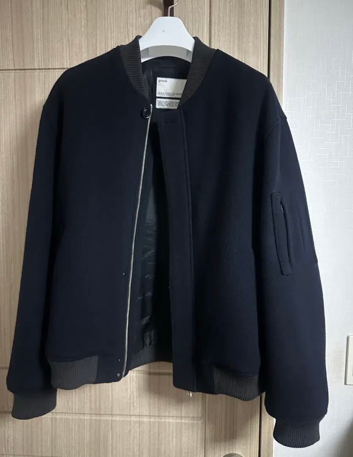고낙 울 스타디움 자켓 네이비 3사이즈 판매 상품이미지1