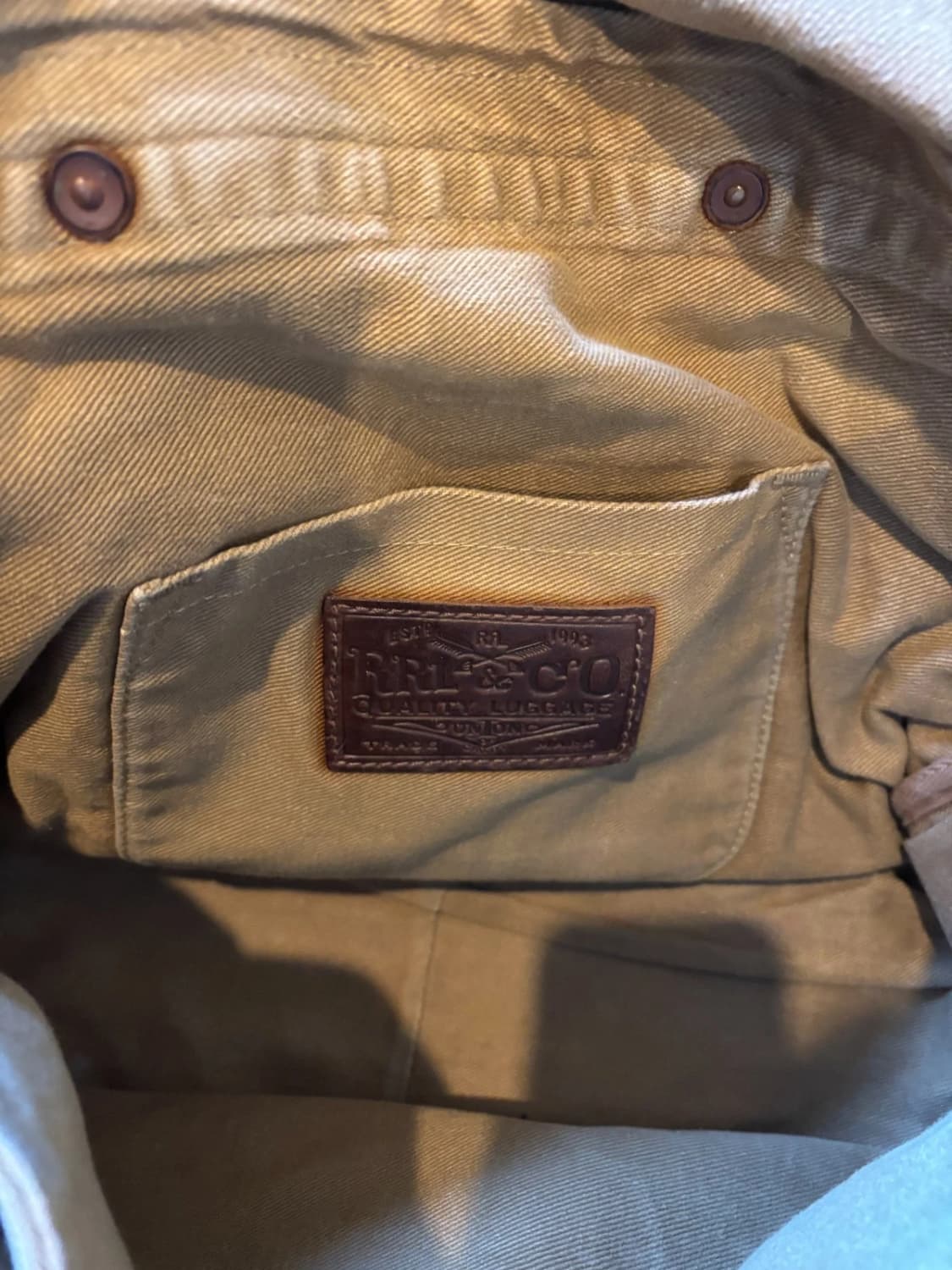 RRL 캔버스 레더 숄더 메신저 백 브라운 상품이미지10