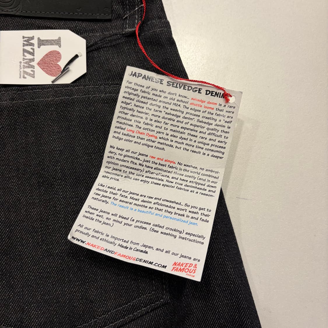 [28] 네이키드 앤 페이머스 블랙 셀비지 데님 블랙진 팬츠 D583 상품이미지5