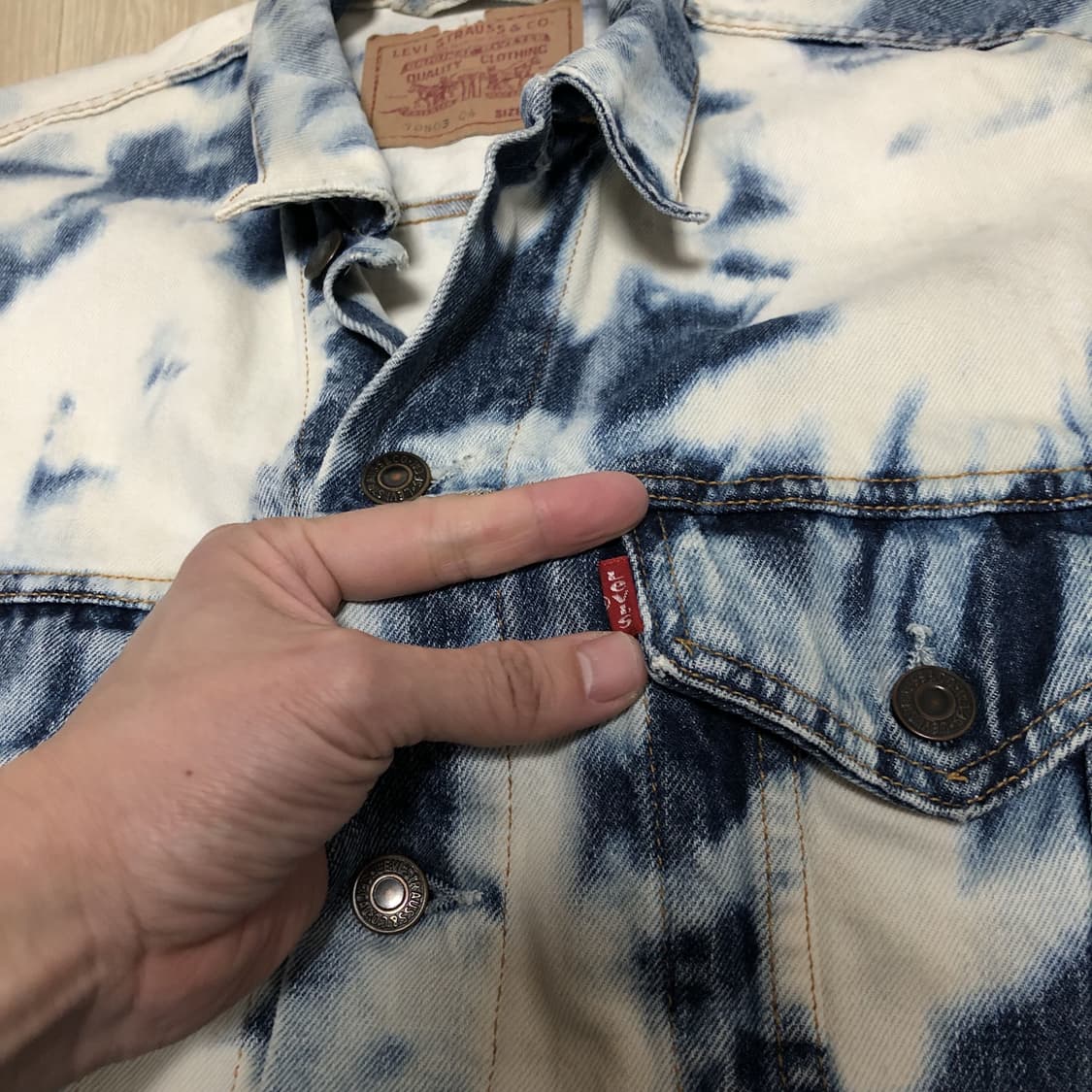 (XL) 90's 리바이스 Levi's 유럽판 70503 블리치드 자켓 상품이미지7