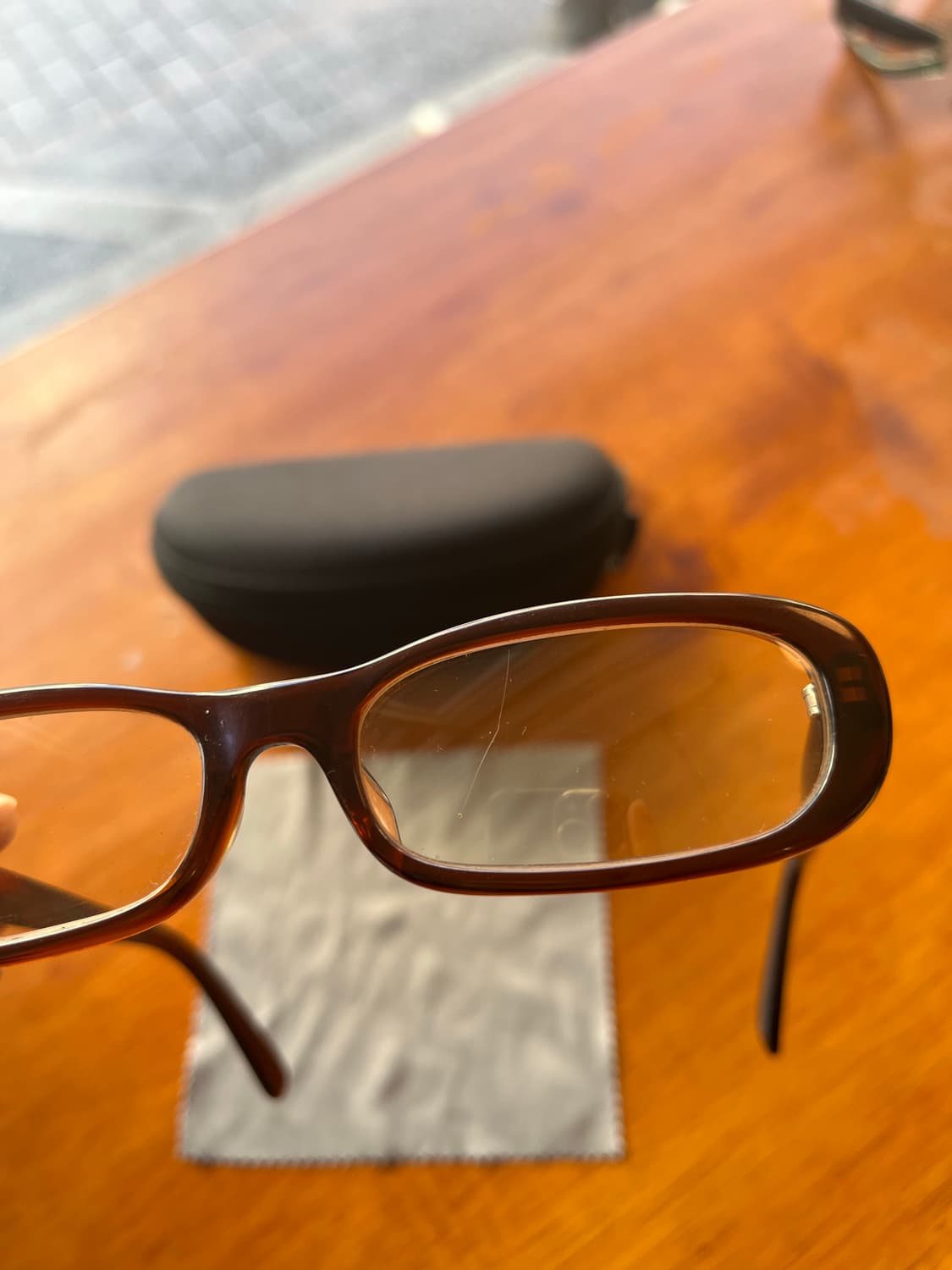 백산안경 빈티지 브라운 스퀘어 프레임 상품이미지9