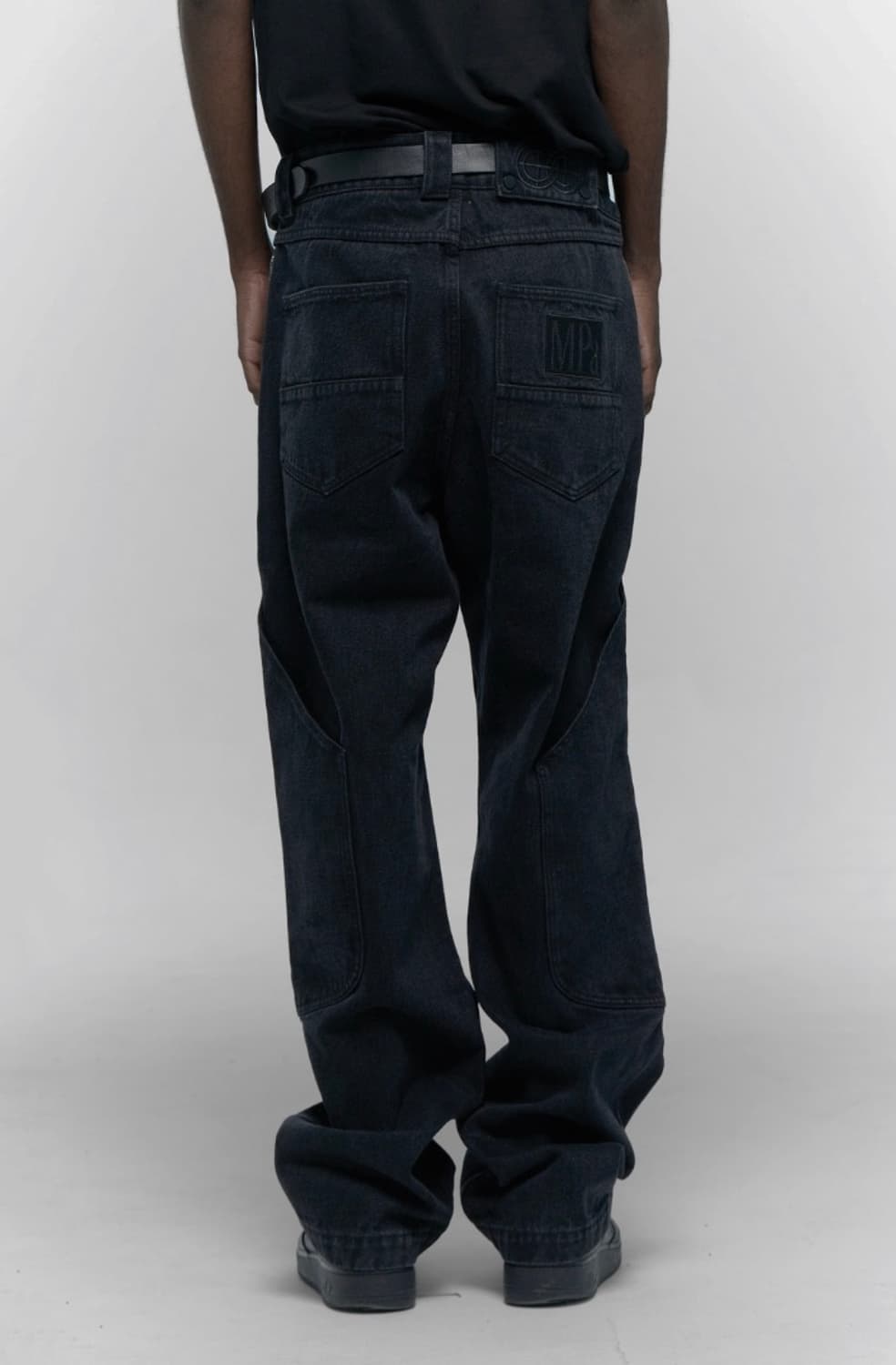  L 새상품 플라스틱프로덕트 MPa CALF POCKET 팬츠 블랙 상품이미지3