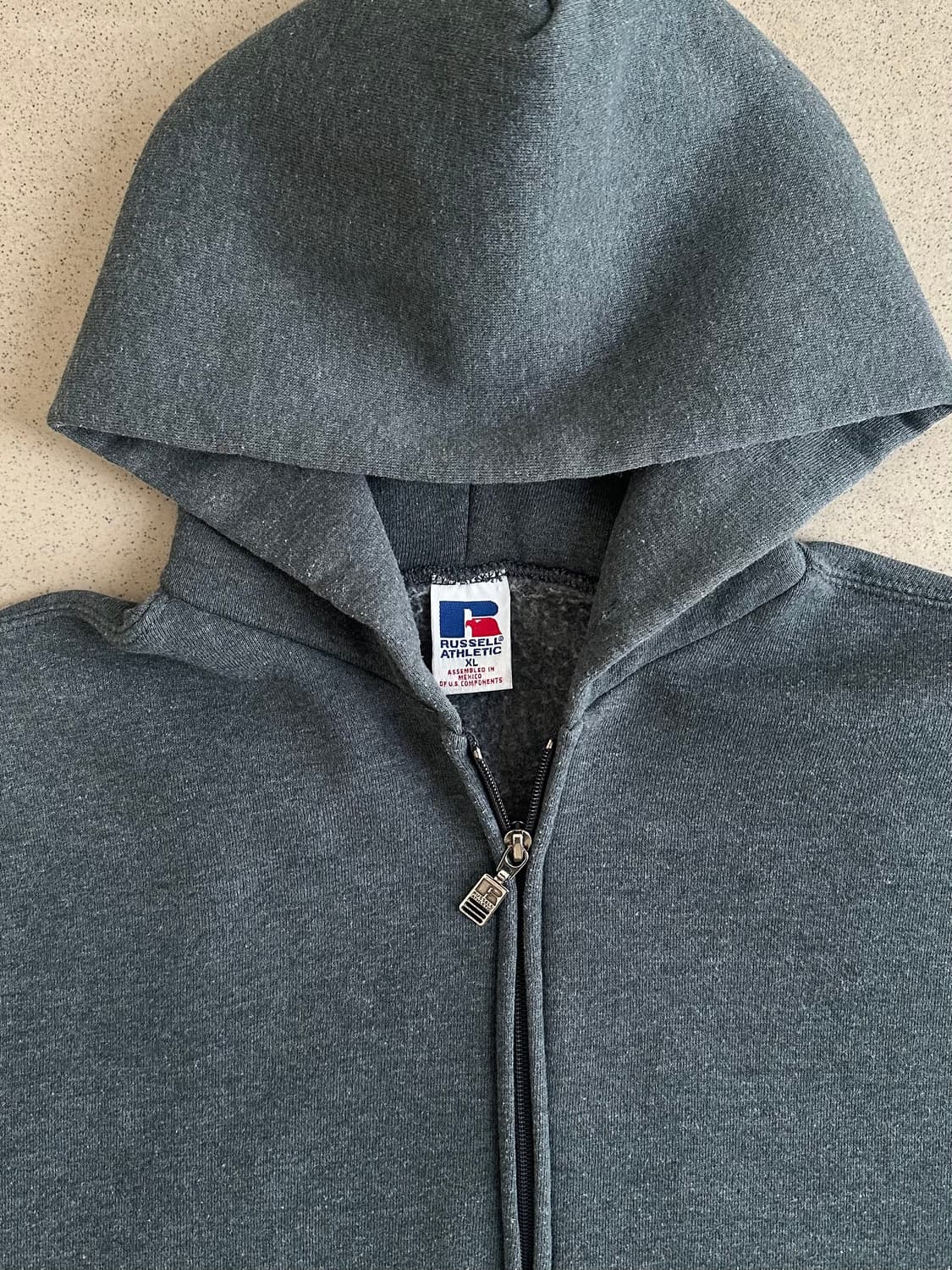 90s 빈티지 러셀 후드집업 다크그레이 XL 상품이미지6