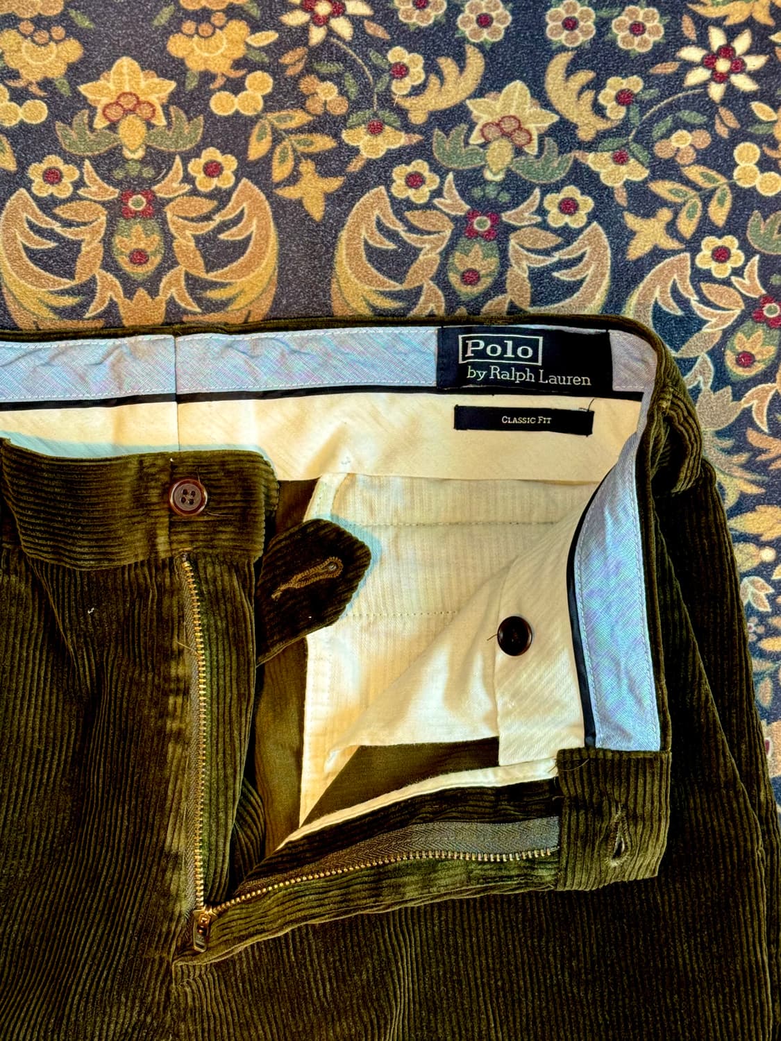 폴로 클래식핏 올리브 코듀로이 팬츠 상품이미지2