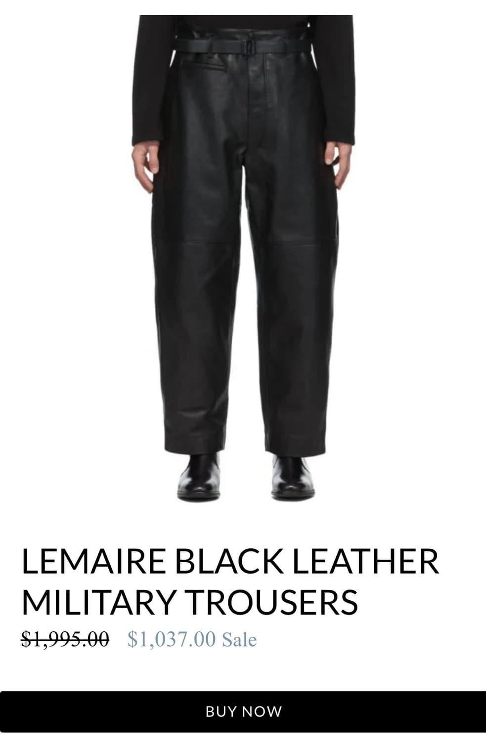 LEMAIRE LEATHER MILITARY pants( s) 상품이미지2
