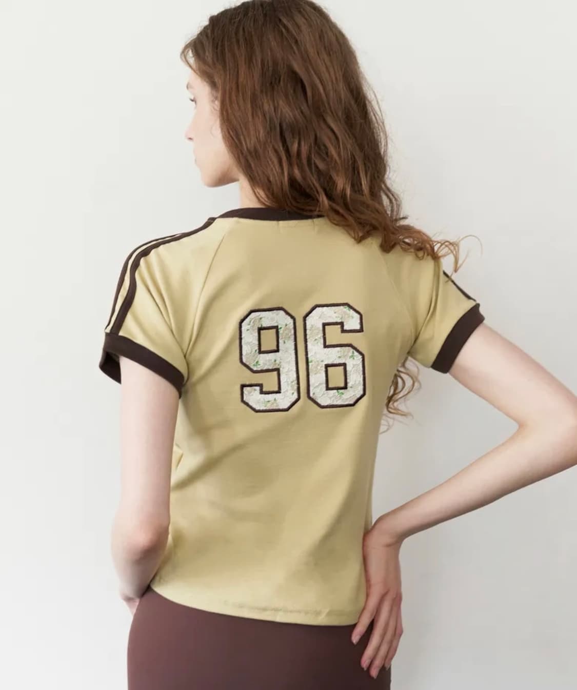 락케이크 Sports 96 Lace Crop Top - Yellow 상품이미지1