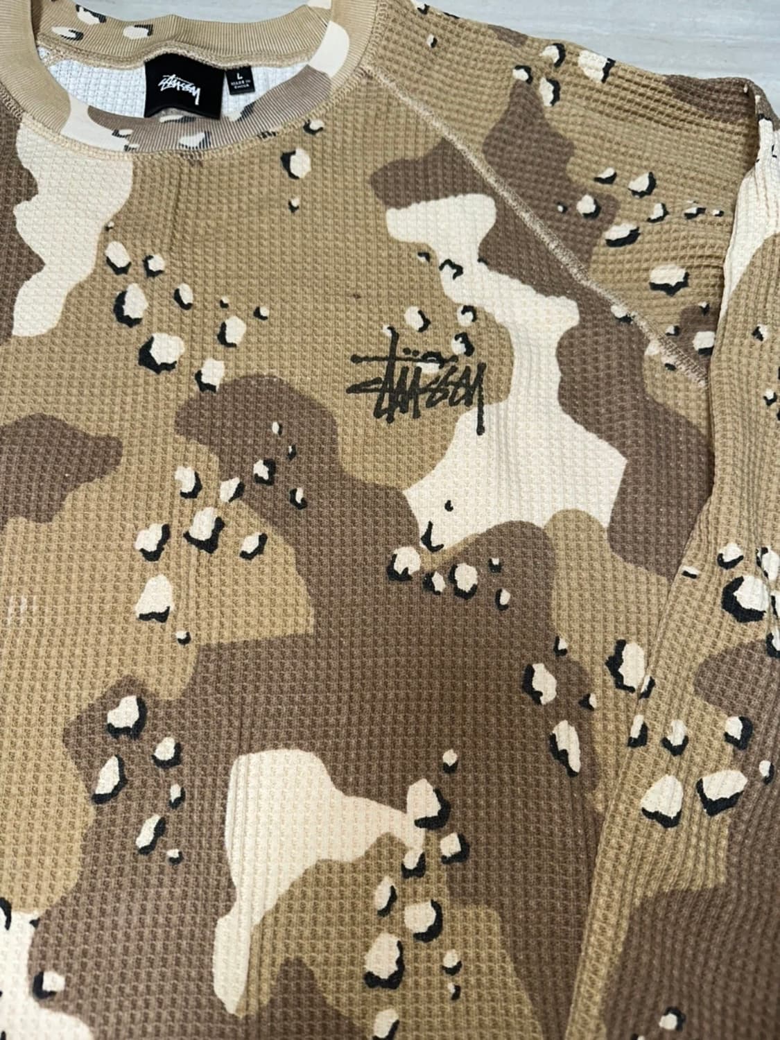 스투시 카모 와플티 L 상품이미지2