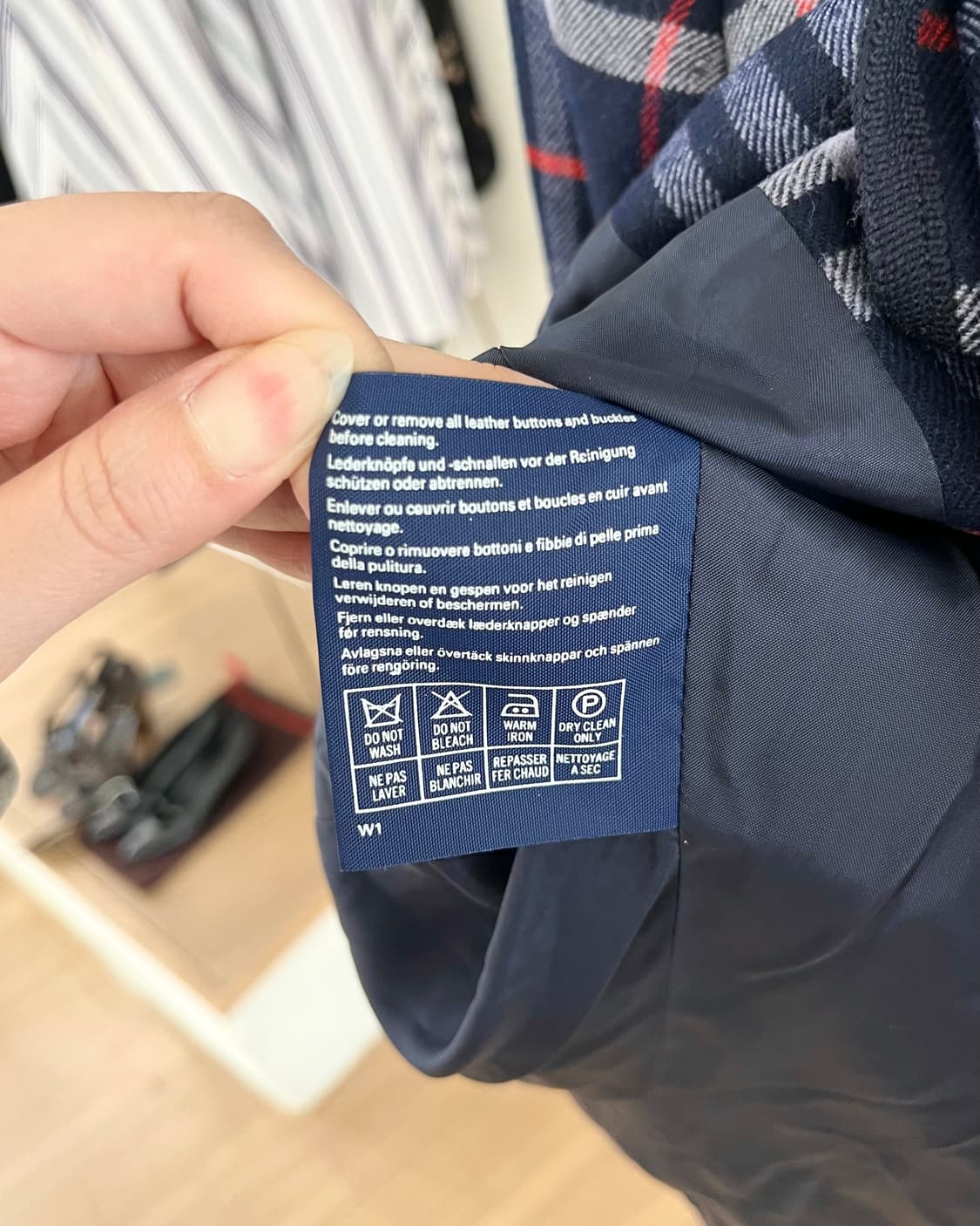 버버리 블루 플라드 울 자켓 상품이미지9