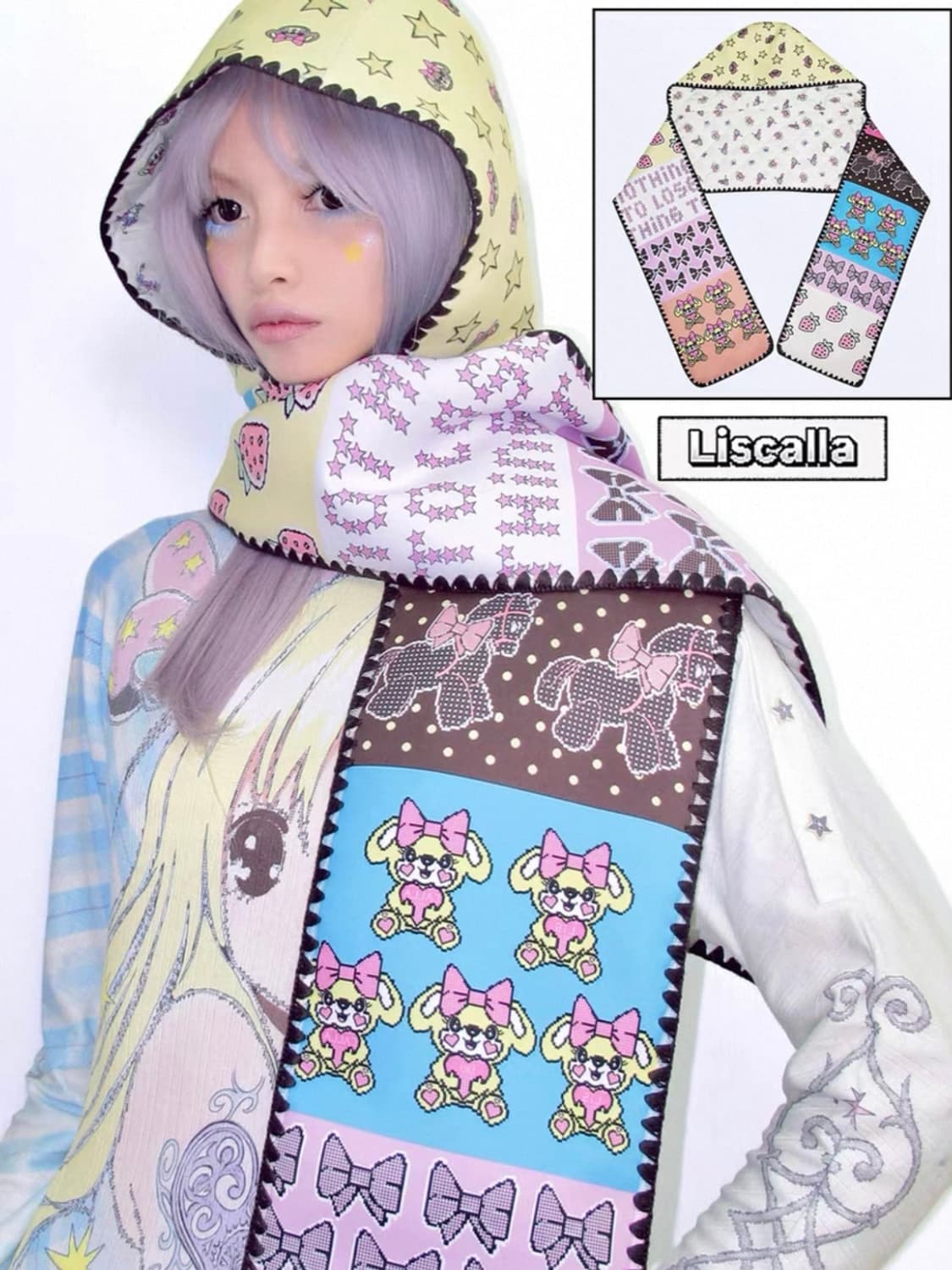 LIS CALLA 바라클라바 후드 머플러 목도리 상품이미지2