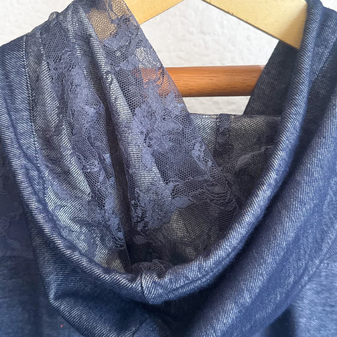 [AXES FEMME] 레이스 후드 데님 집업 상품이미지9