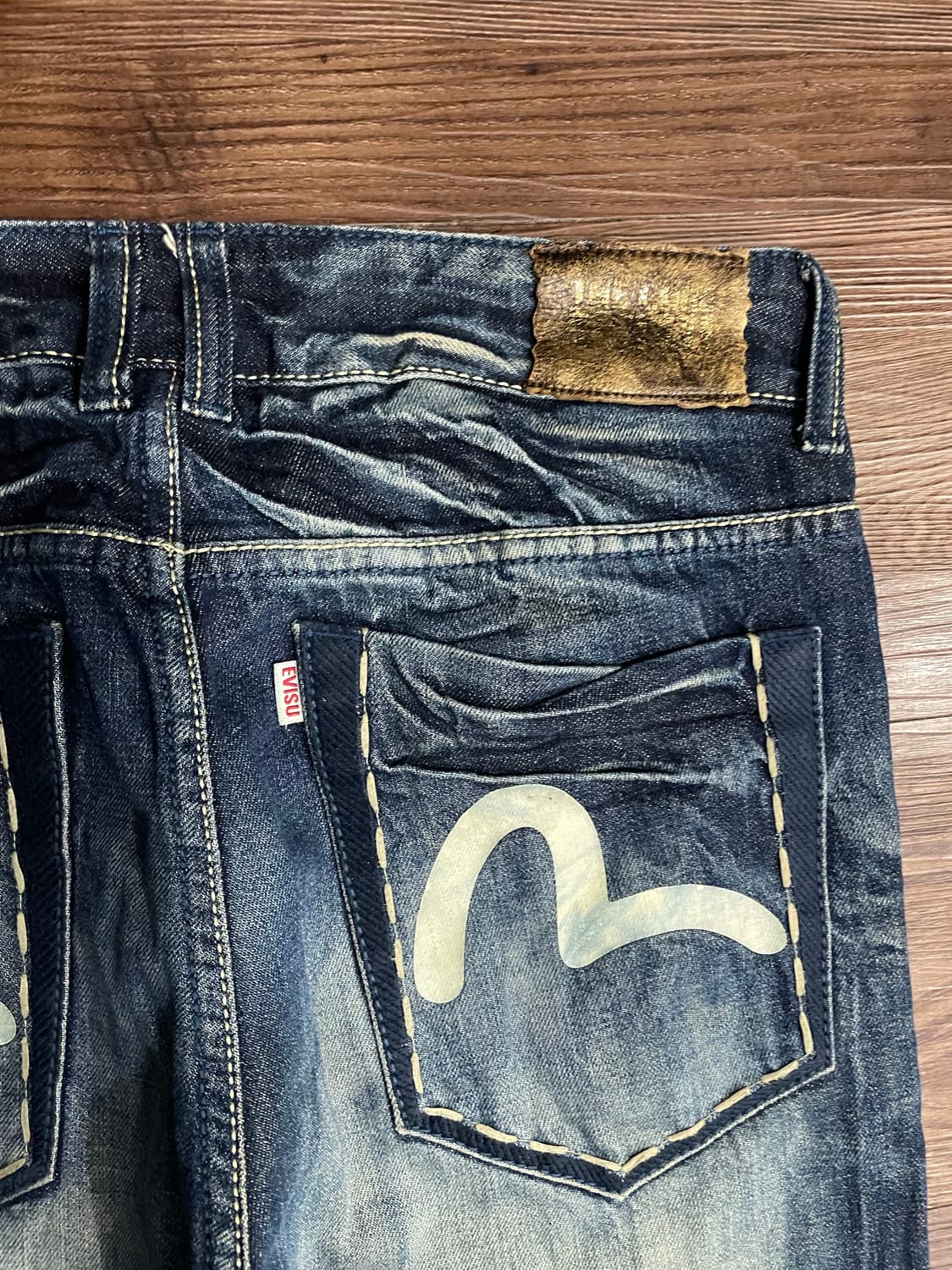에비수 Evisu 빅로고 금장 워싱 데님 팬츠 상품이미지9