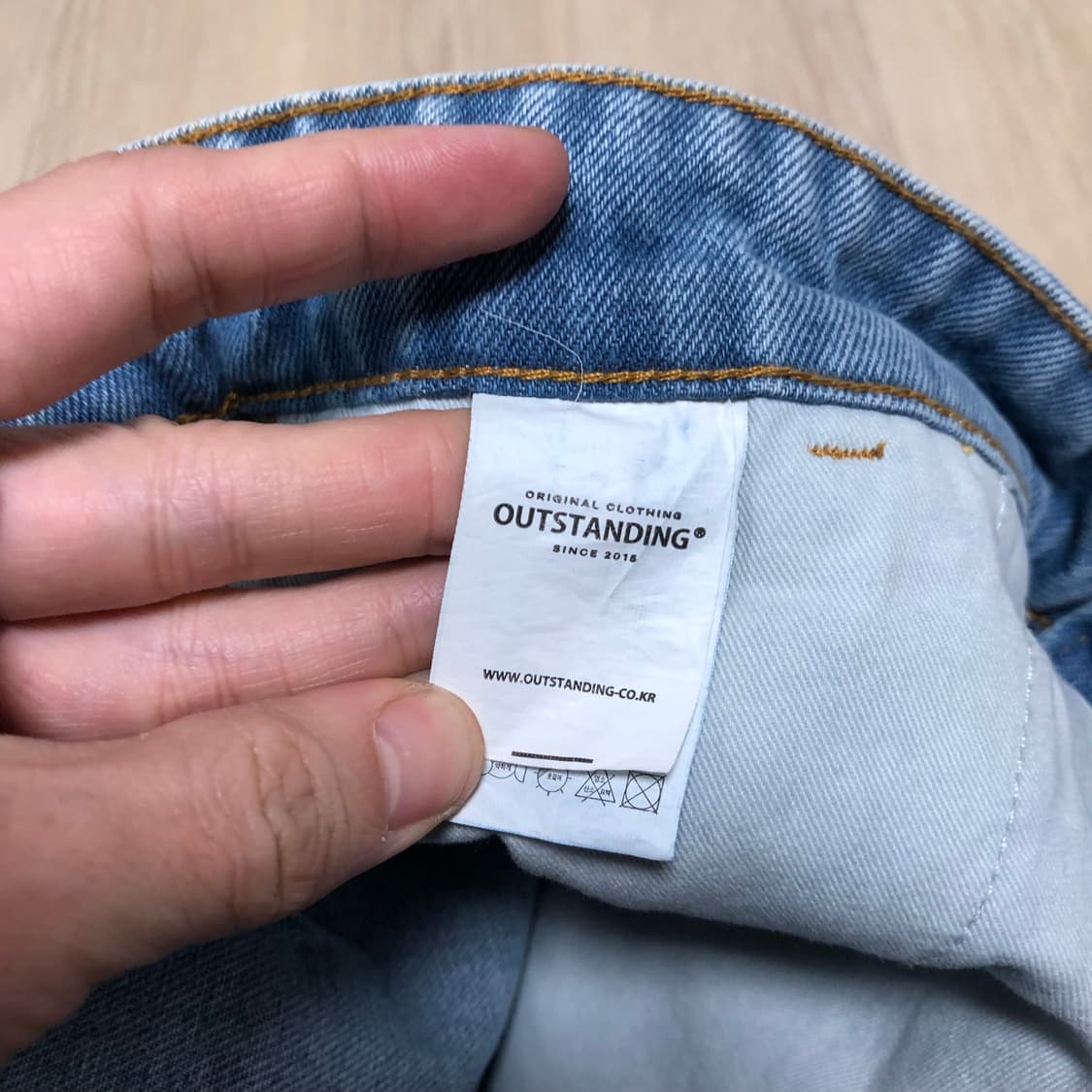 (34) 새상품 아웃스탠딩 OUTSTANDING 루즈핏 카펜터 팬츠 데님 상품이미지4