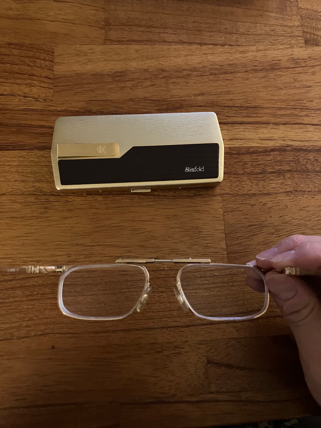 칸다 kanda 슬림폴드 투브릿지 안경테 금테 안경 53 상품이미지5