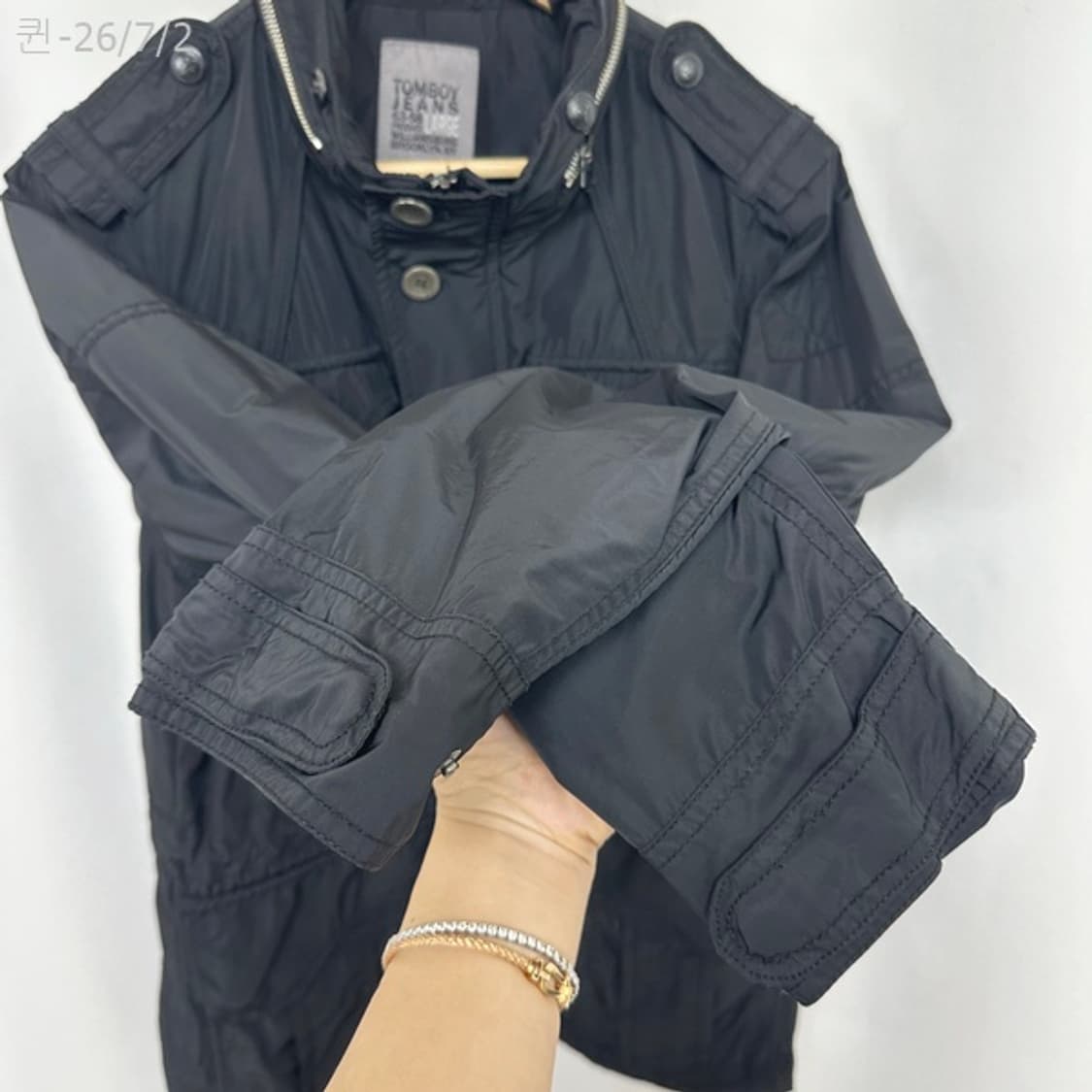 톰보이진스 남자 춘추 포켓집업자켓 검정 L 100 /퀸 상품이미지4