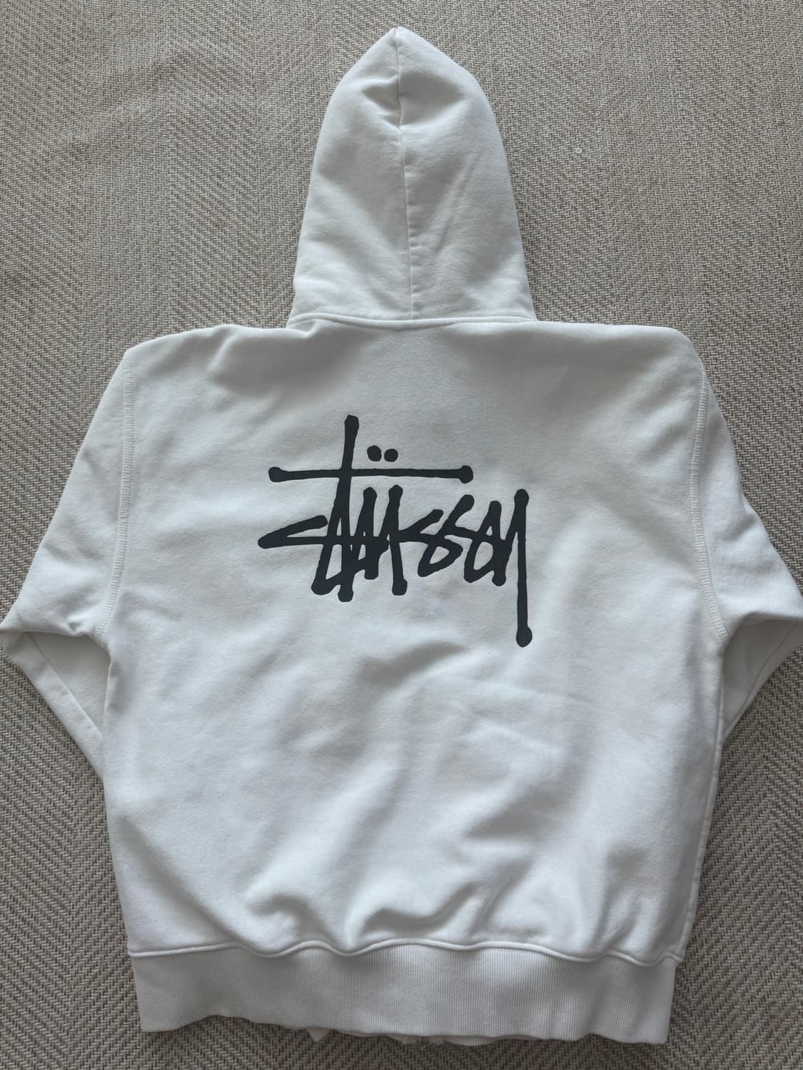 (도쿄 매장 구매) 스투시 베이식 후드집업 화이트 XL 상품이미지1
