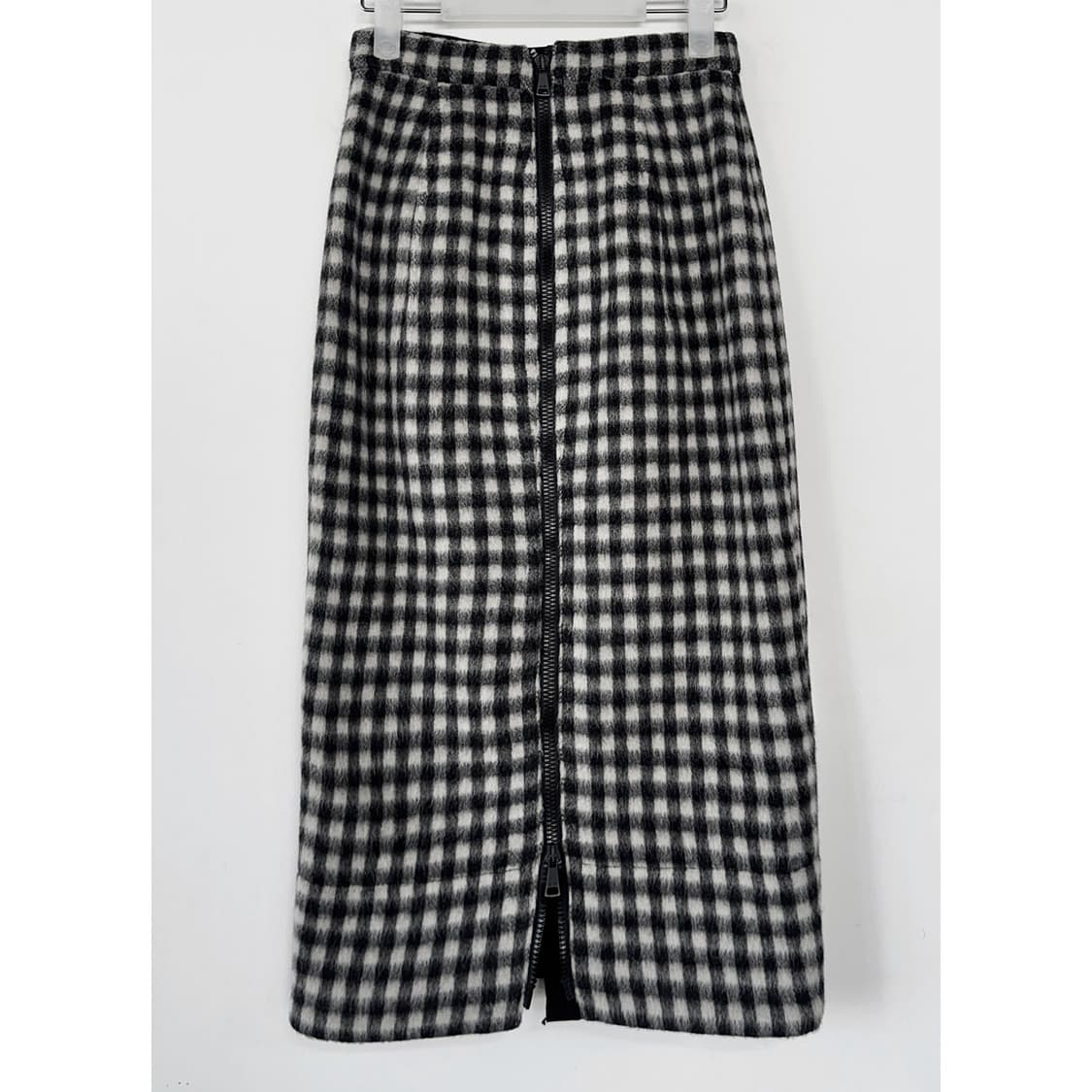 N21 체크 샤기 스커트 상품이미지3