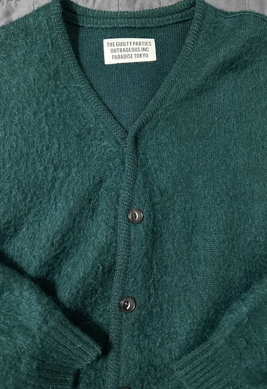 와코마리아 모헤어 가디건 딥그린 상품이미지1