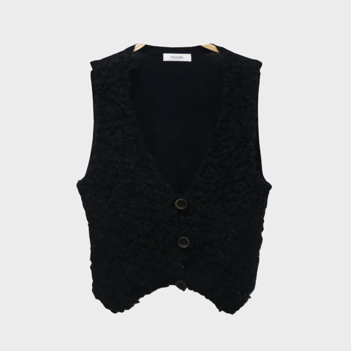 PINORE 부클 울 혼방 베스트 63052 상품이미지1